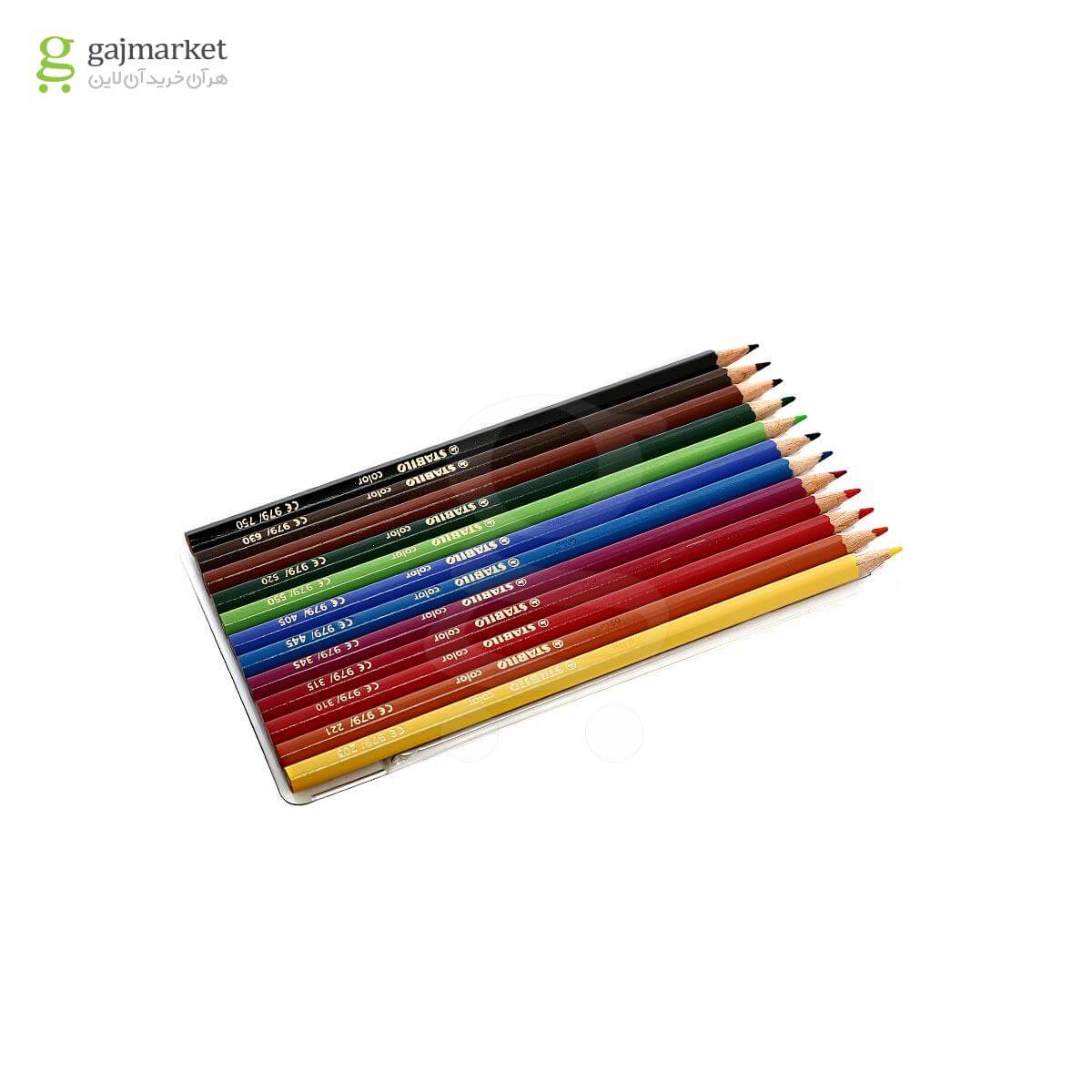 مداد رنگی 12 رنگ استابیلو مدل Color جعبه فلزی - Image 3
